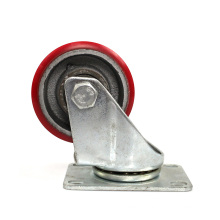 3 inch medium duty plate and swivel iron core TPU casters